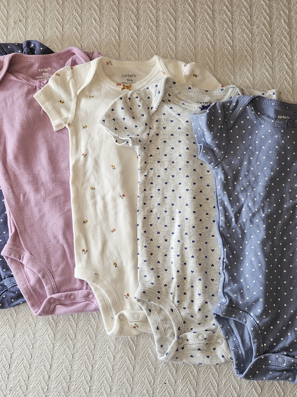 Carter's Girls Short Sleeve One-Piece Onsies Assorted Colors